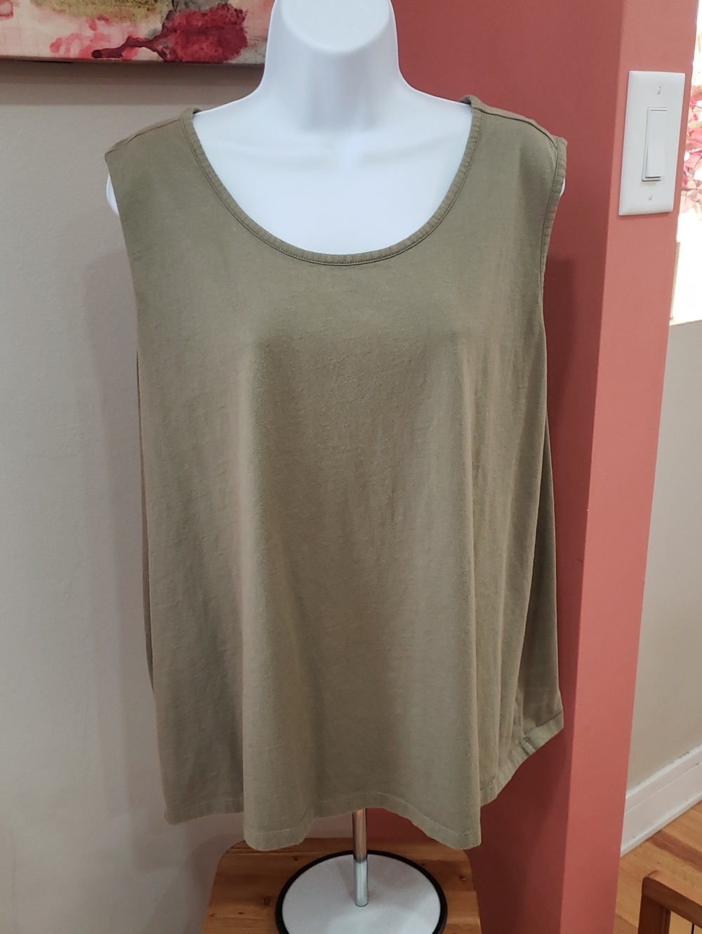 Studio Works Olive Green Short Sleeve Crew Neck Top, 3X